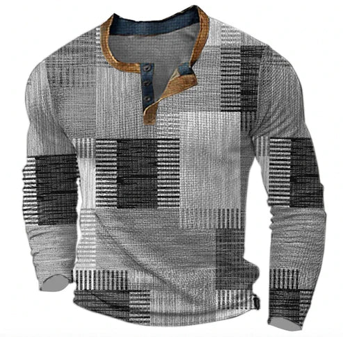 Men's Casual Patchwork Knit Pullover Sweater – Modern Autumn Winter Style