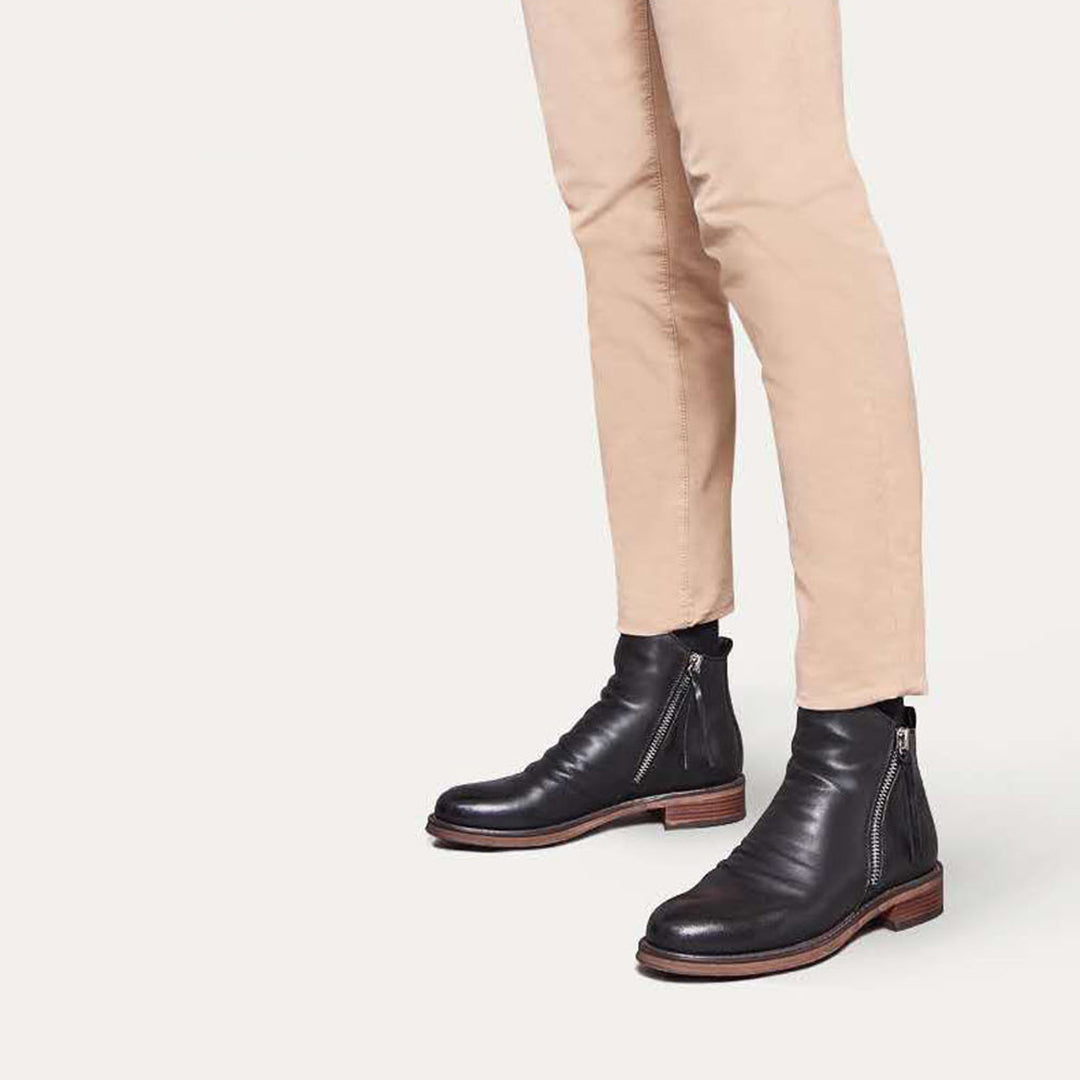 Men's Classic Ankle Boots with Side Zip – Sleek Urban Style & Everyday Comfort