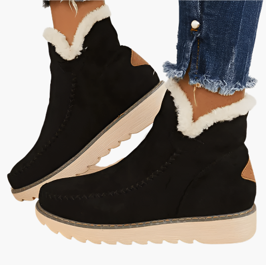 Women's Winter Snow Boots Cozy Slip-On with Non-Slip Sole for Cold Weather Comfort