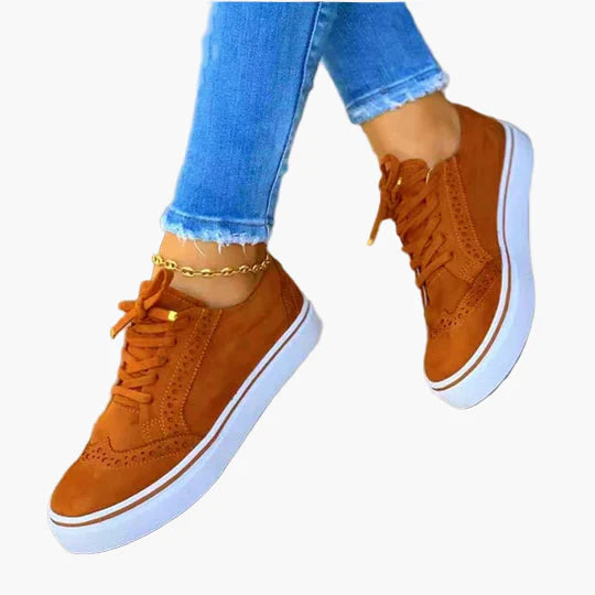 Women's Orthopedic Lace-Up Casual Sneakers Comfort Walking Shoes