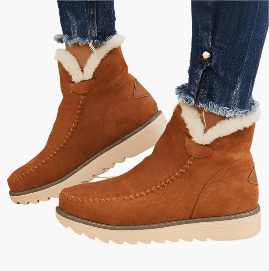 Women's Winter Snow Boots Cozy Slip-On with Non-Slip Sole for Cold Weather Comfort