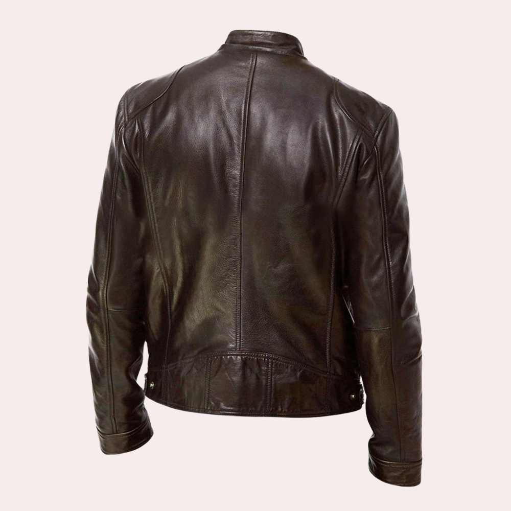 Men's Classic Biker Leather Jacket Versatile Style for All Occasions