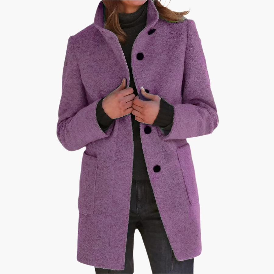 Women's Elegant Stand Collar Coat – Timeless Style Outerwear for All Seasons