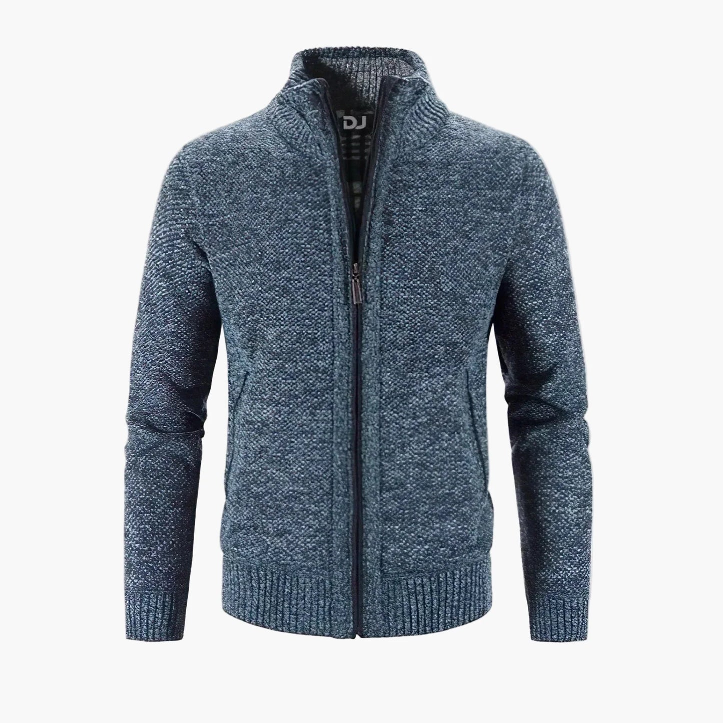 Men's Modern Zip-Up Knit Cardigan Sweater – Stylish Everyday and Office Wear