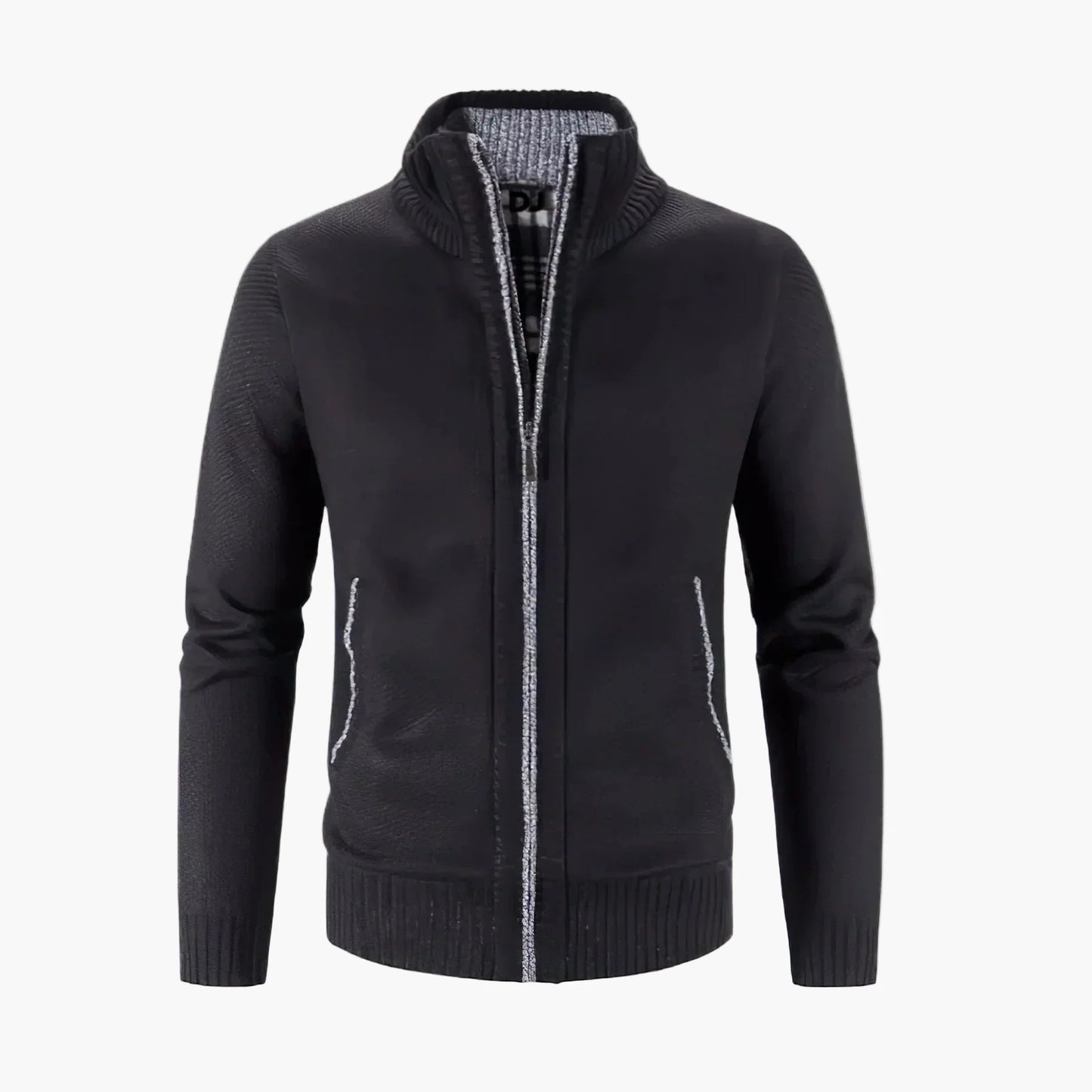 Men's Modern Zip-Up Knit Cardigan Sweater – Stylish Everyday and Office Wear