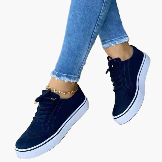 Women's Orthopedic Lace-Up Casual Sneakers Comfort Walking Shoes