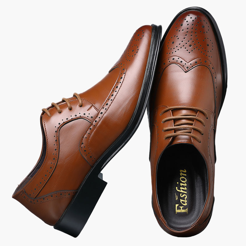 Men's Formal Oxford Brogue Dress Shoes Classic Business Style