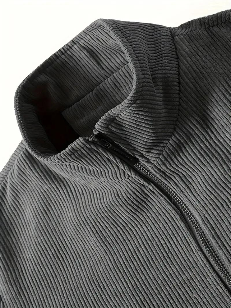 Men's Casual Winter Corduroy Jacket with Warm Fleece Lining