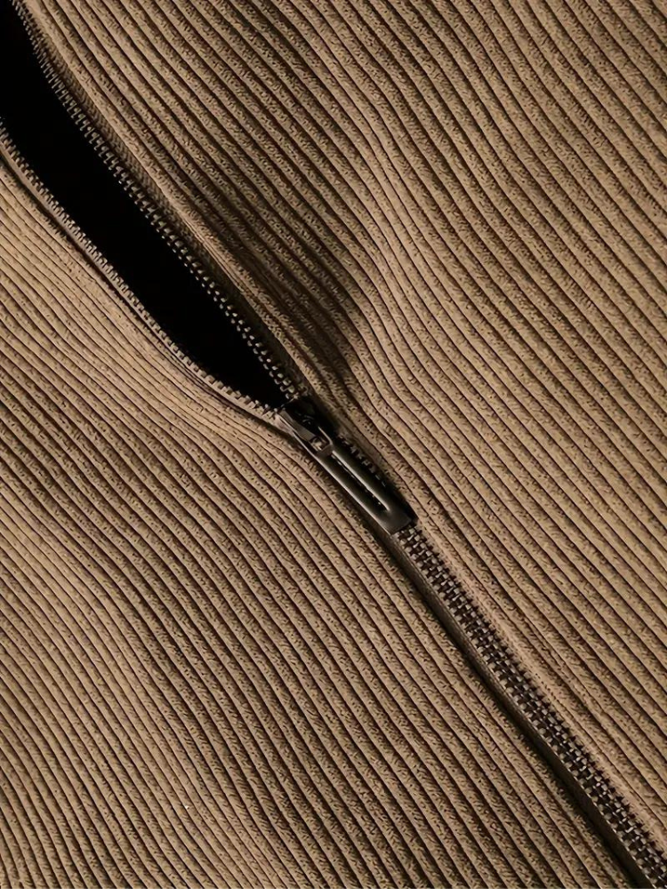 Men's Casual Winter Corduroy Jacket with Warm Fleece Lining