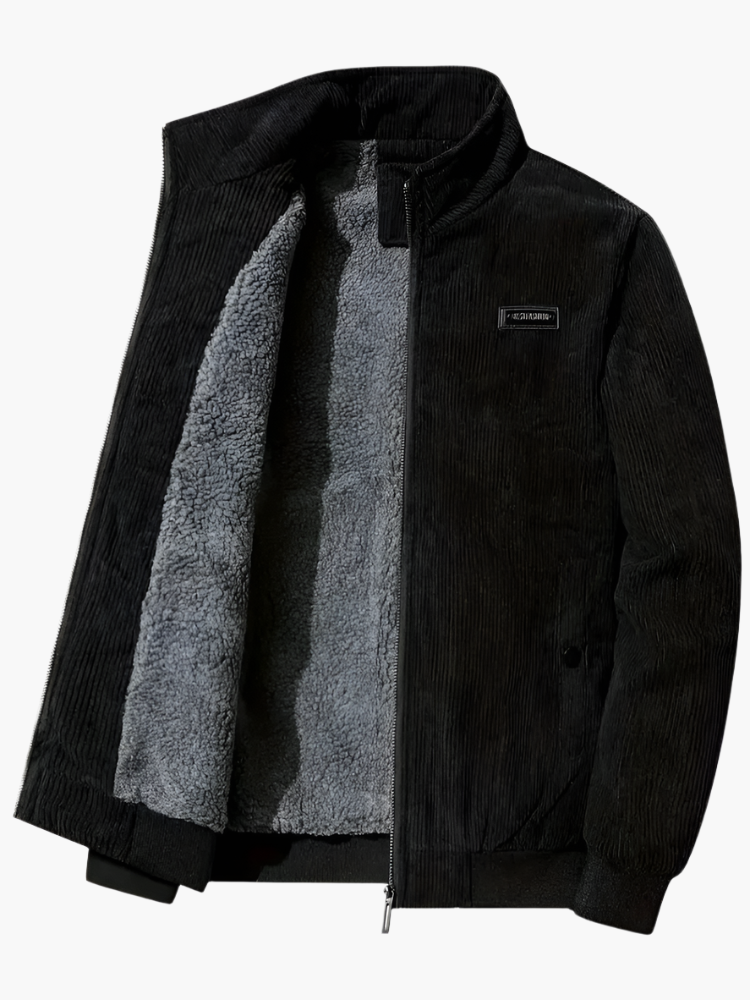 Men's Casual Winter Corduroy Jacket with Warm Fleece Lining