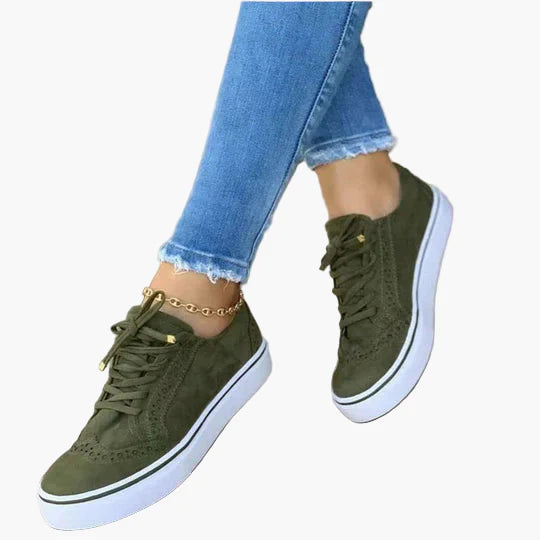 Women's Orthopedic Lace-Up Casual Sneakers Comfort Walking Shoes