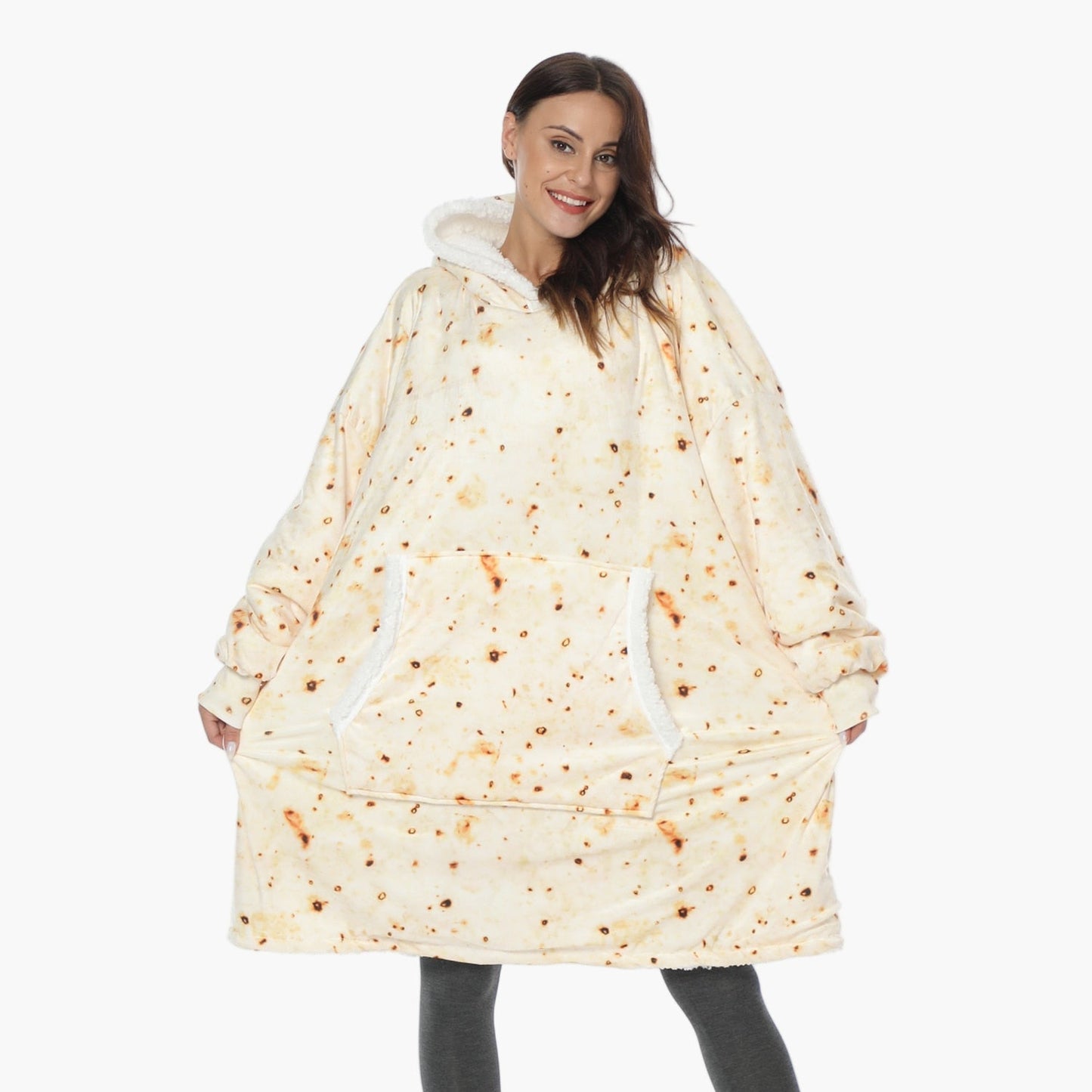 Women's Oversized Cozy Hoodie Blanket – Ultra-Soft Fleece Lounging Wearable Blanket
