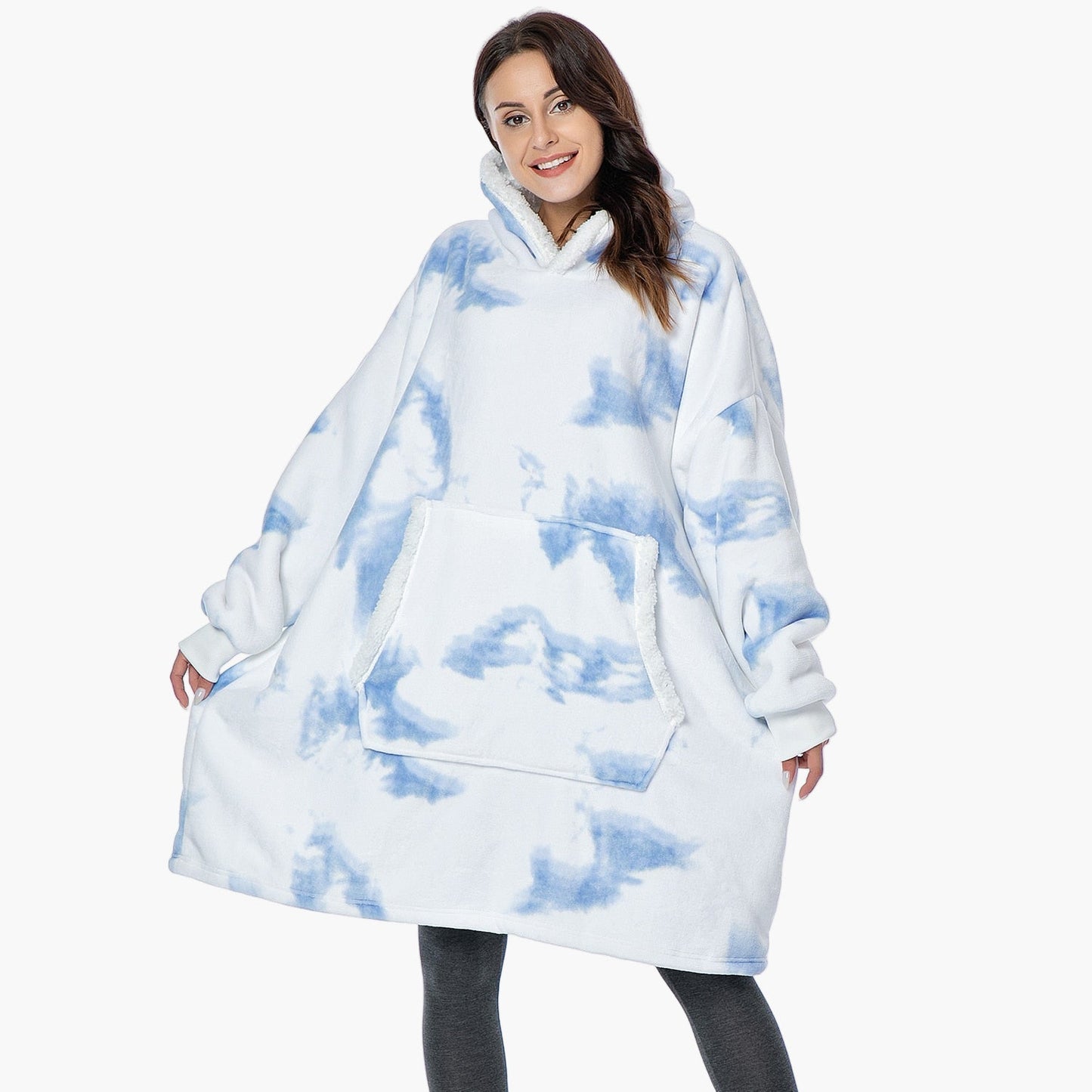 Women's Oversized Cozy Hoodie Blanket – Ultra-Soft Fleece Lounging Wearable Blanket