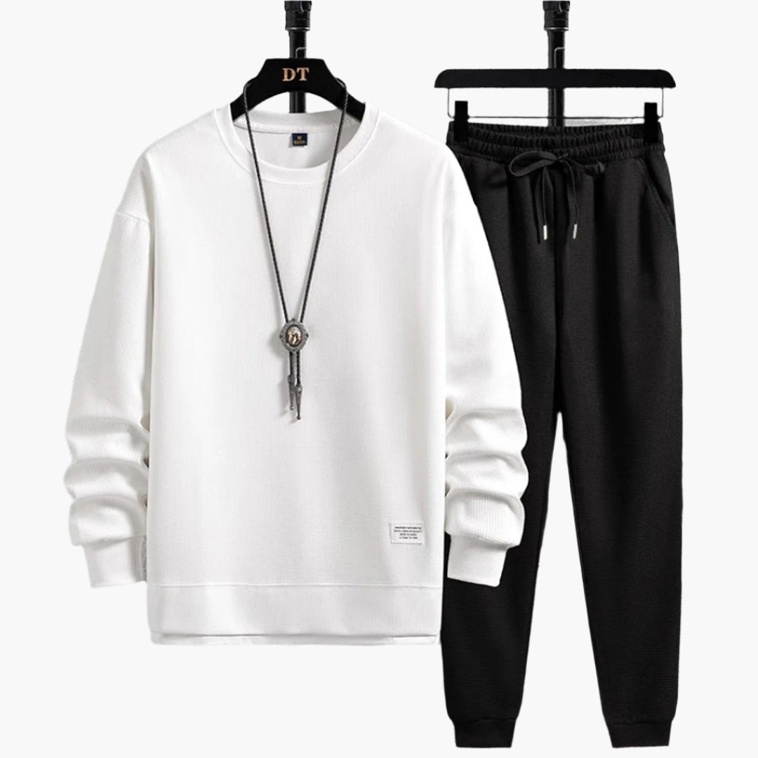 Men's Modern Relaxed Fit Jogging Set – Casual Lounge Tracksuit with Sweatshirt and Pants
