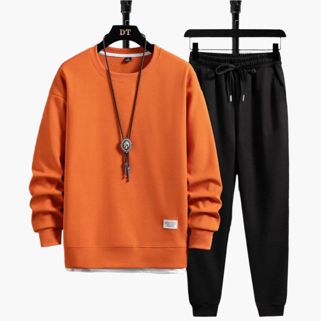 Men's Modern Relaxed Fit Jogging Set – Casual Lounge Tracksuit with Sweatshirt and Pants
