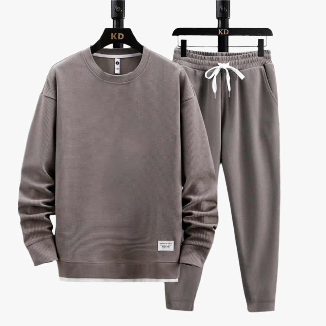 Men's Modern Relaxed Fit Jogging Set – Casual Lounge Tracksuit with Sweatshirt and Pants