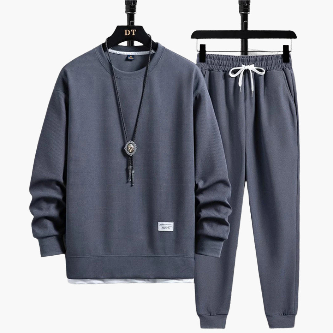 Men's Modern Relaxed Fit Jogging Set – Casual Lounge Tracksuit with Sweatshirt and Pants