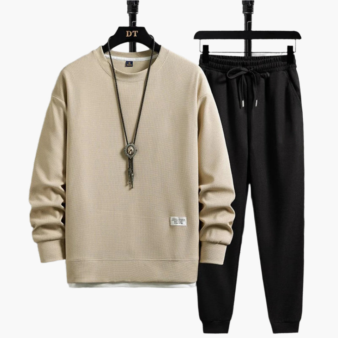 Men's Modern Relaxed Fit Jogging Set – Casual Lounge Tracksuit with Sweatshirt and Pants
