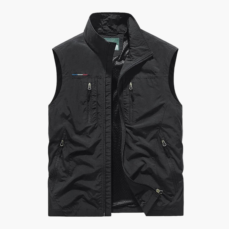 Men's Outdoor Utility Cargo Vest Lightweight Sleeveless Travel Style