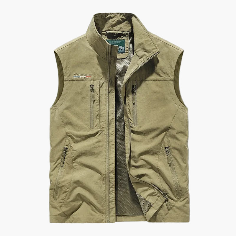Men's Outdoor Utility Cargo Vest Lightweight Sleeveless Travel Style