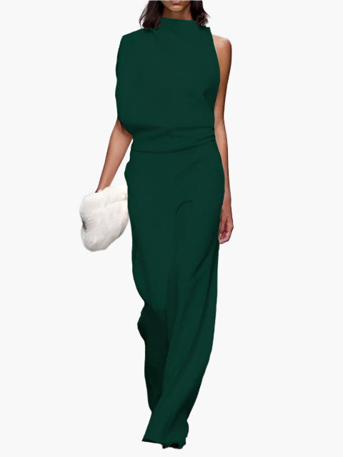 Women's Elegant Wide-Leg Jumpsuit Sleeveless Office & Everyday Style