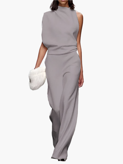 Women's Elegant Wide-Leg Jumpsuit Sleeveless Office & Everyday Style