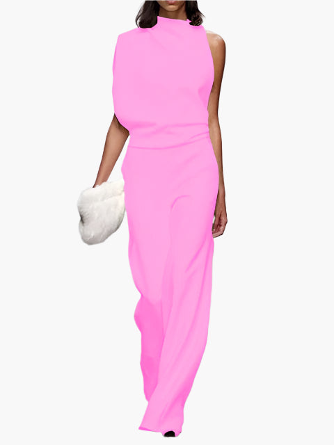 Women's Elegant Wide-Leg Jumpsuit Sleeveless Office & Everyday Style
