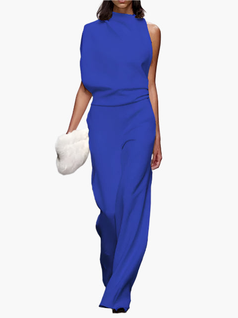 Women's Elegant Wide-Leg Jumpsuit Sleeveless Office & Everyday Style