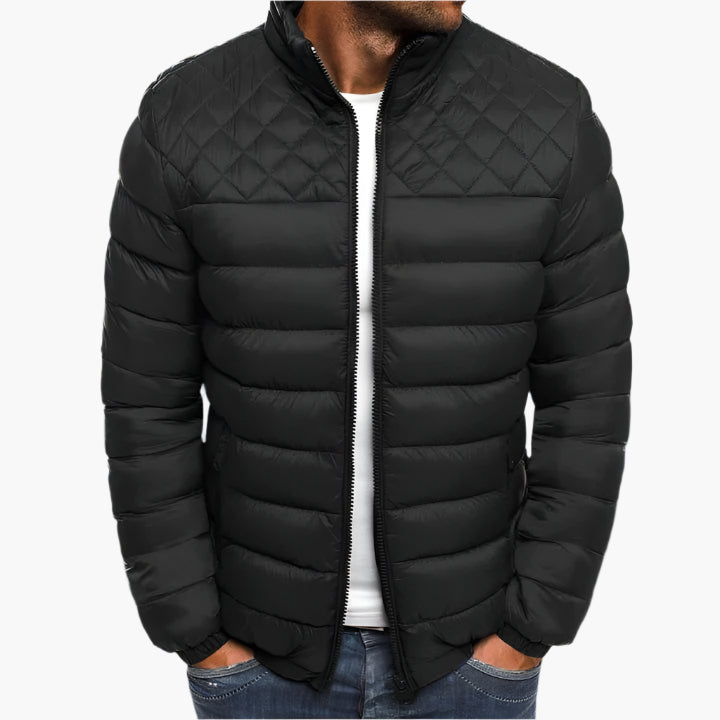 Men's Windproof Waterproof Quilted Outdoor Jacket – All-Weather Everyday Style