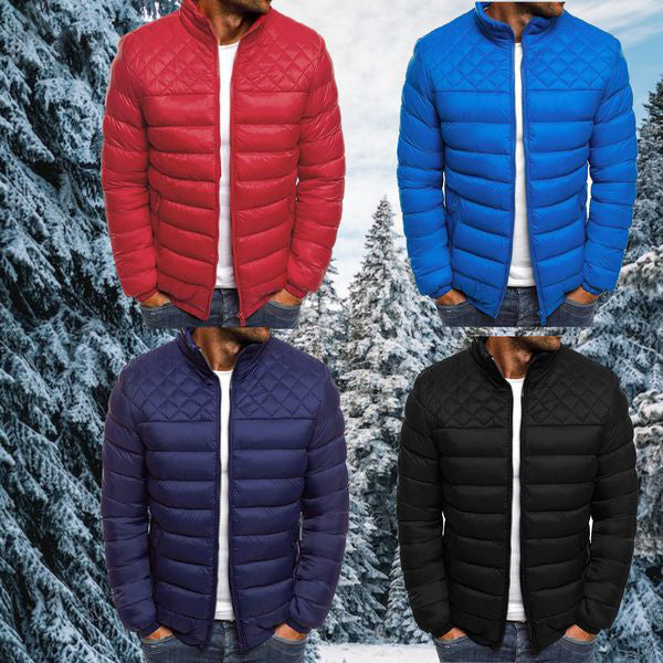 Men's Windproof Waterproof Quilted Outdoor Jacket – All-Weather Everyday Style