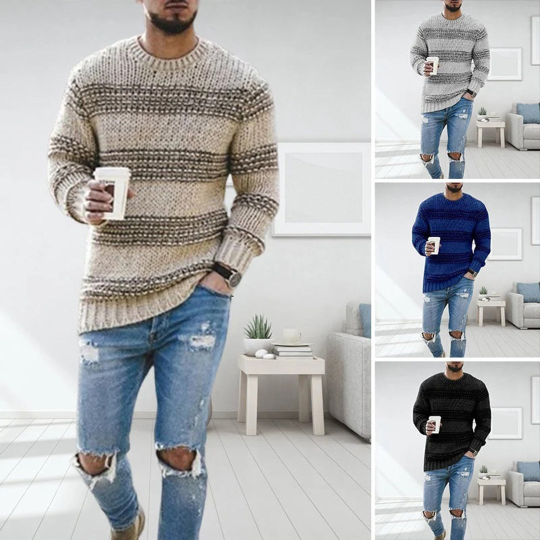 Men's Nordic Knit Sweater – Casual Winter Fashion Pullover for Warmth and Style
