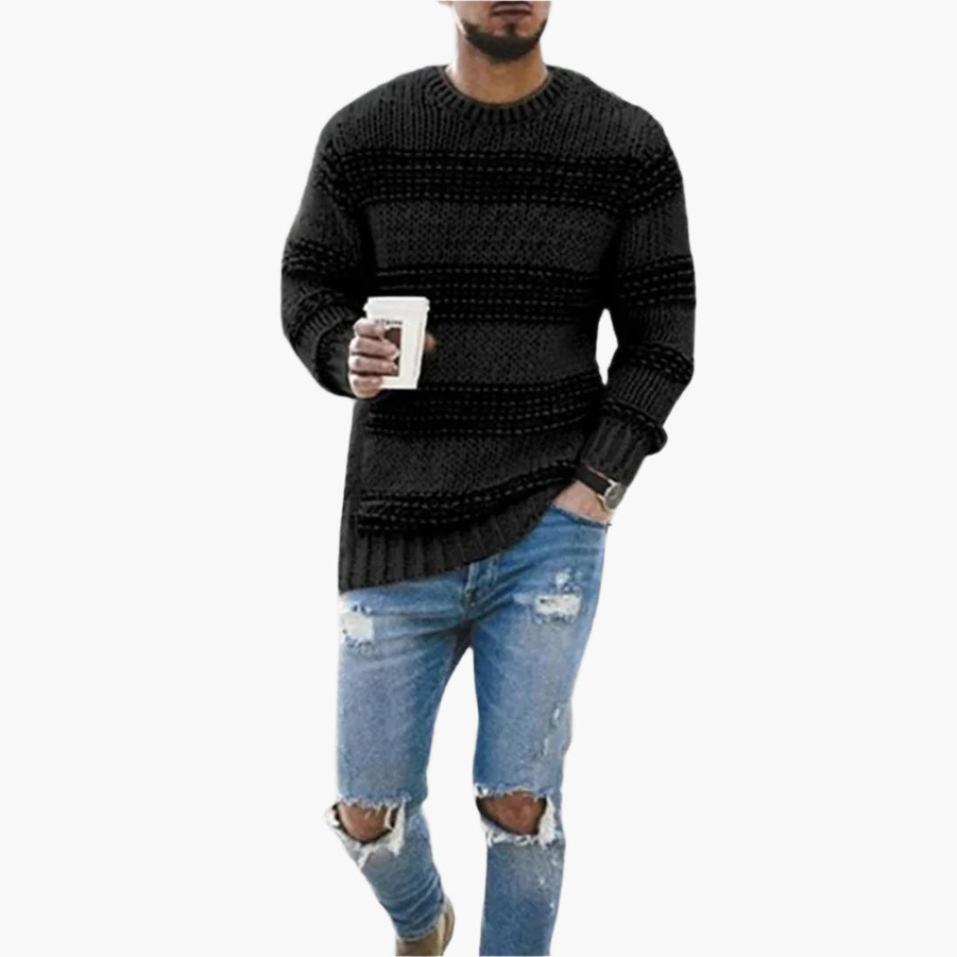 Men's Nordic Knit Sweater – Casual Winter Fashion Pullover for Warmth and Style