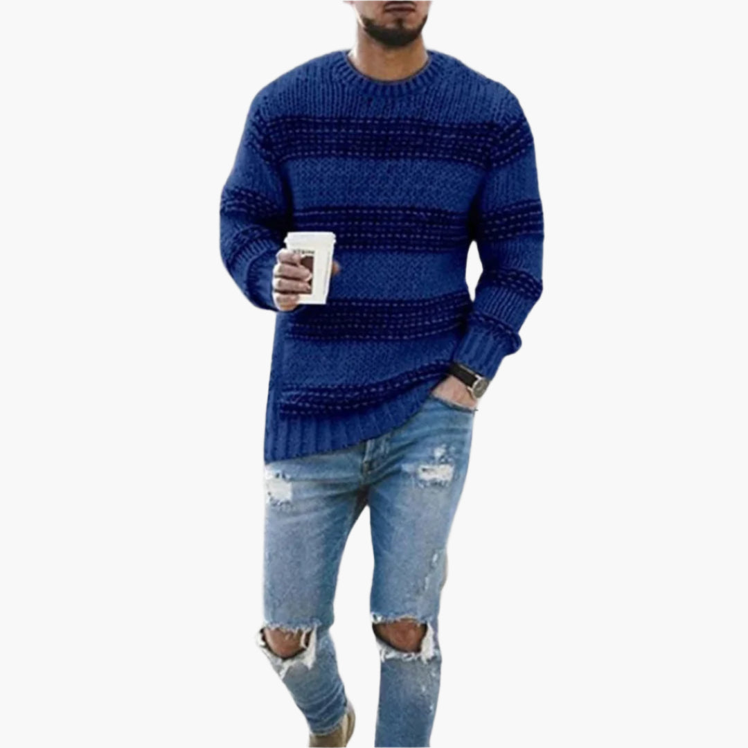 Men's Nordic Knit Sweater – Casual Winter Fashion Pullover for Warmth and Style