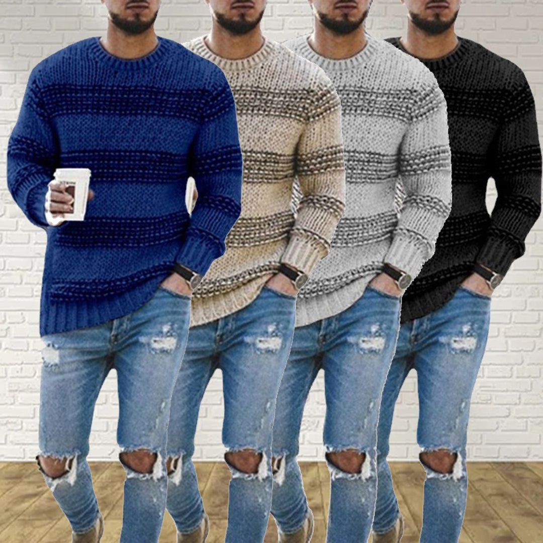 Men's Nordic Knit Sweater – Casual Winter Fashion Pullover for Warmth and Style