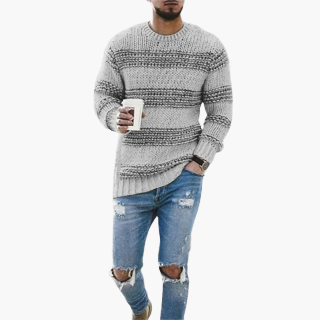 Men's Nordic Knit Sweater – Casual Winter Fashion Pullover for Warmth and Style