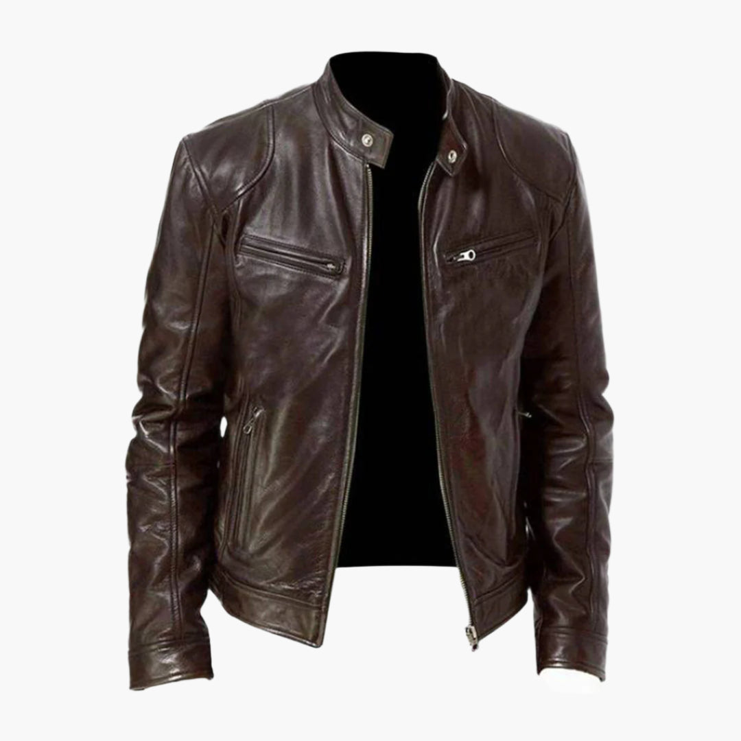 Men's Classic Biker Leather Jacket Versatile Style for All Occasions