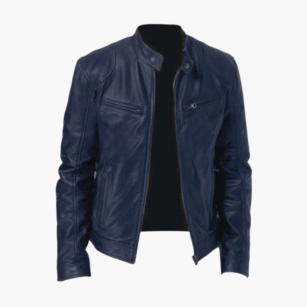 Men's Classic Biker Leather Jacket Versatile Style for All Occasions