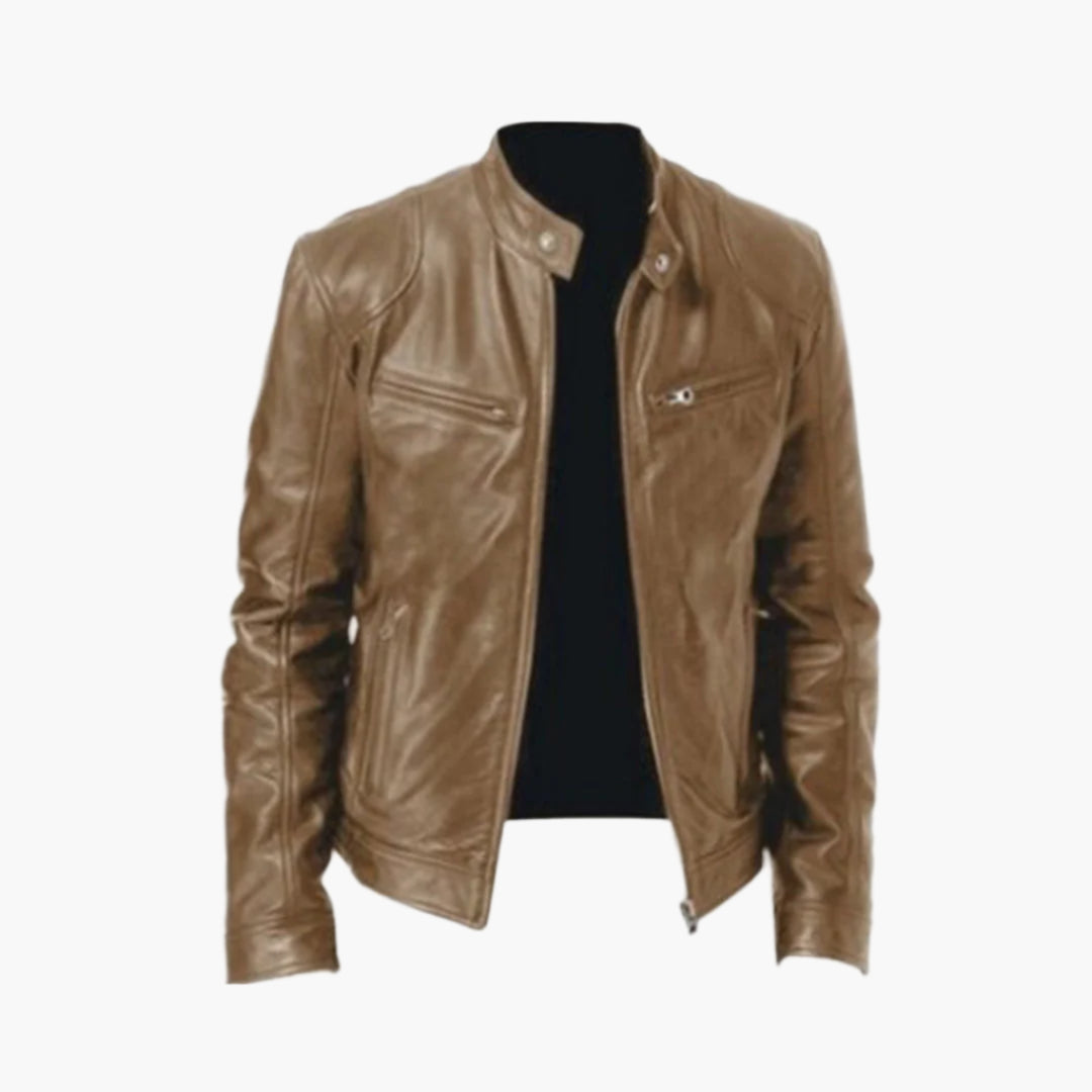 Men's Classic Biker Leather Jacket Versatile Style for All Occasions