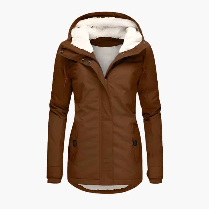 Women's Waterproof Hooded Winter Parka – Long Sleeve, Cozy Lined, All-Weather Outdoor Jacket