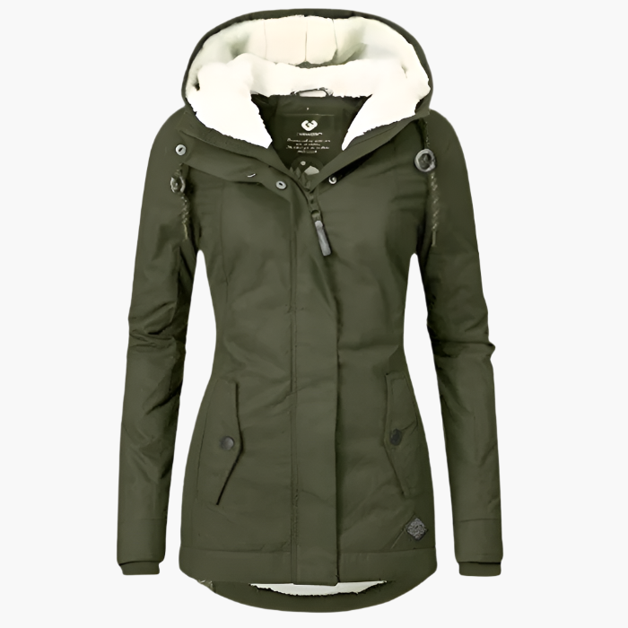Women's Waterproof Hooded Winter Parka – Long Sleeve, Cozy Lined, All-Weather Outdoor Jacket