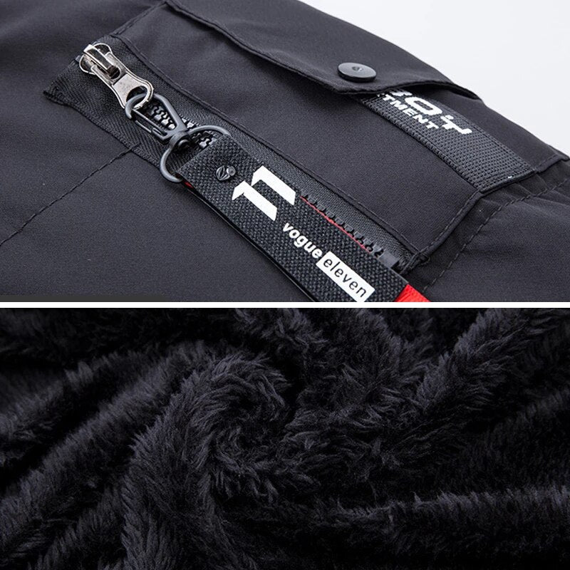 Men's Hooded Parka Winter Coat with Faux Fur Trim - Stylish Warm Jacket for Cold Weather