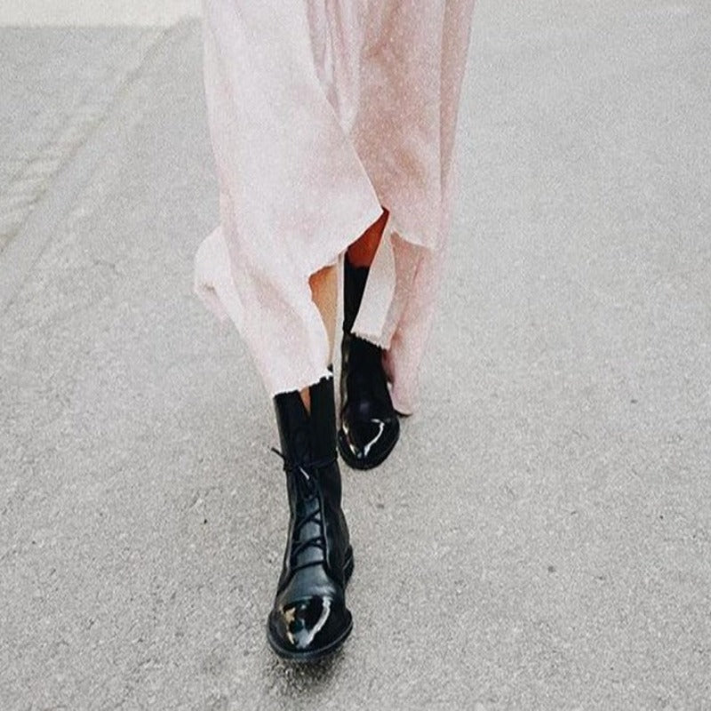 Women's Classic Combat-Inspired Lace-Up Ankle Boots for Everyday Style