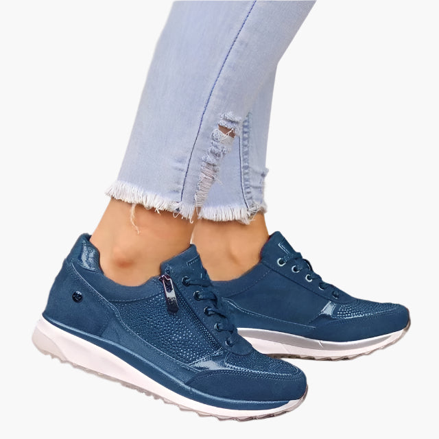 Women's Casual Orthopedic Breathable Zipper Sneakers for Everyday Comfort and Style