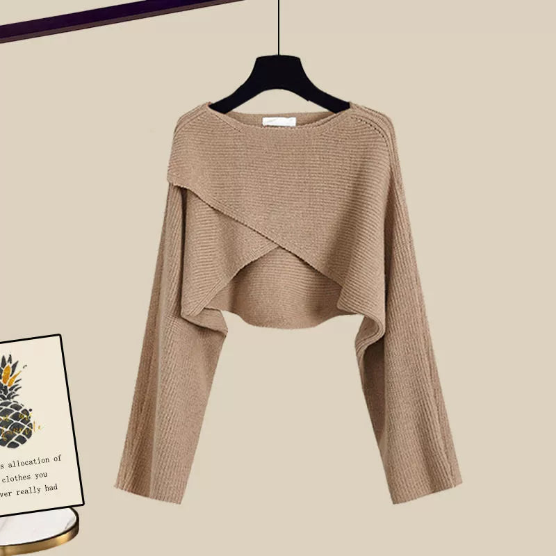 Women's Three-Piece Relaxed Fit Long Sleeve Set – Modern Casual Outfit for Home or Outings