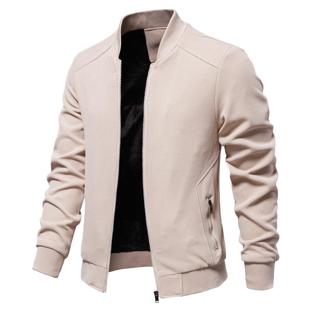 Men's Casual Bomber Jacket Lightweight Streetwear Outerwear