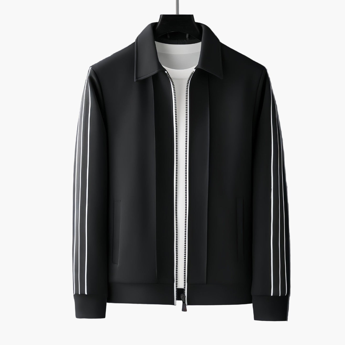 Men's Athletic Track Suit Set with Modern Sporty Stripes - Casual and Activewear