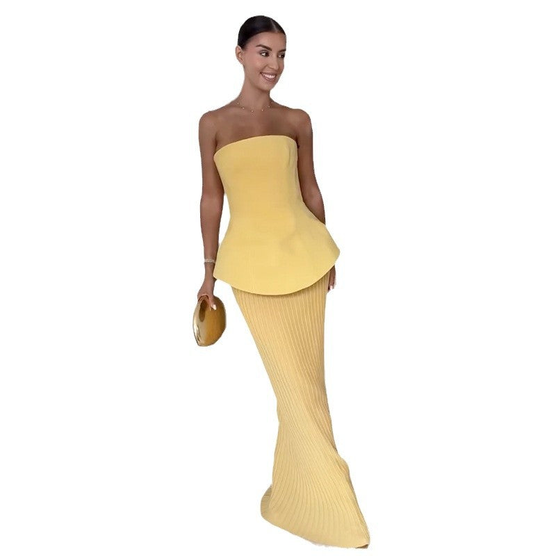 Mandy – Two-Piece High Waist Pleated Skirt Set