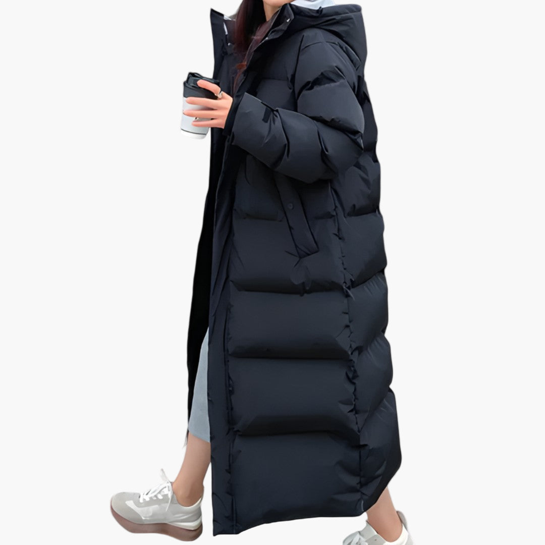 Women's Long Waterproof Puffer Parka Winter Jacket - Warm Insulated Hooded Coat