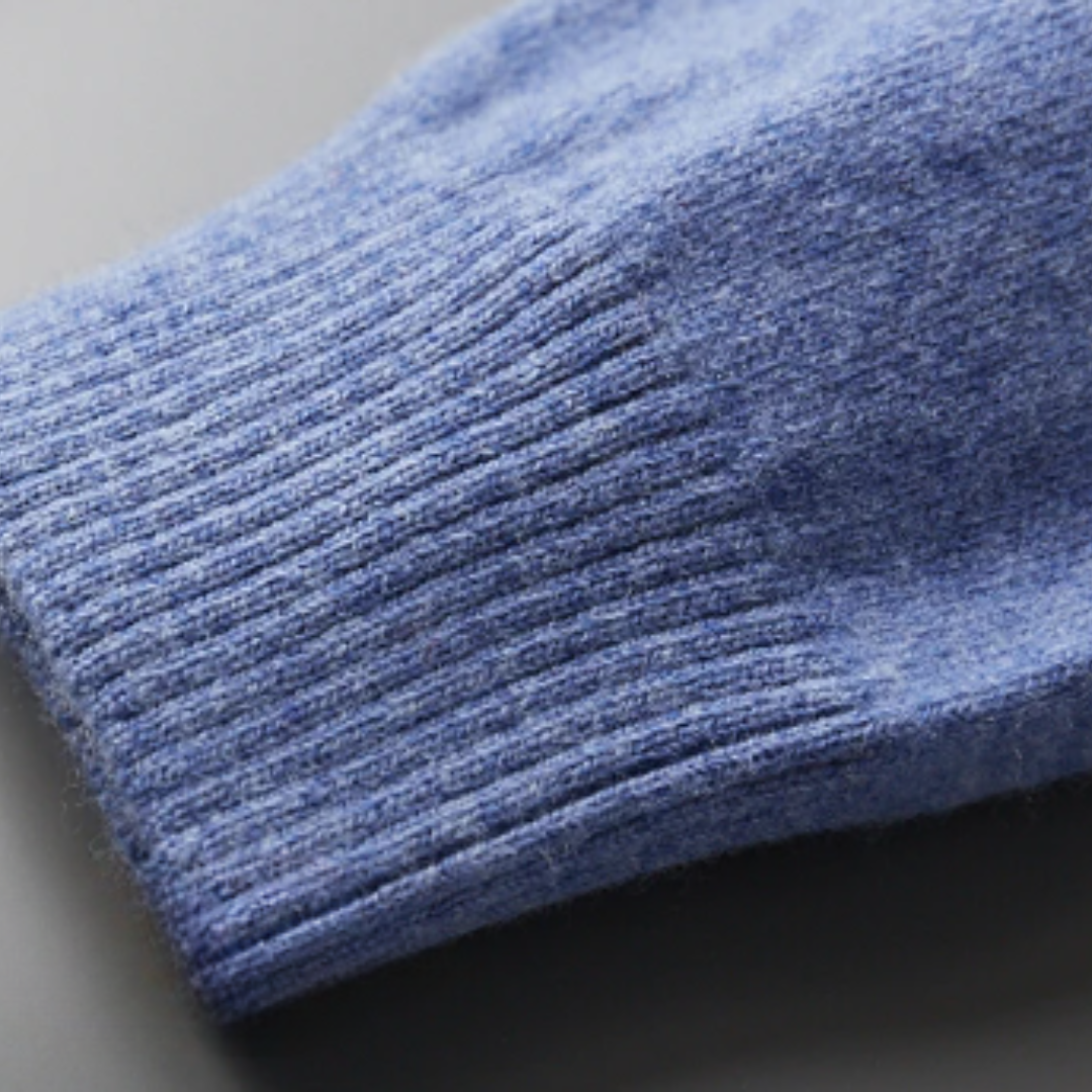 Men's Classic Wool Polo Sweater – Timeless Long-Sleeve Knitwear for Versatile Style