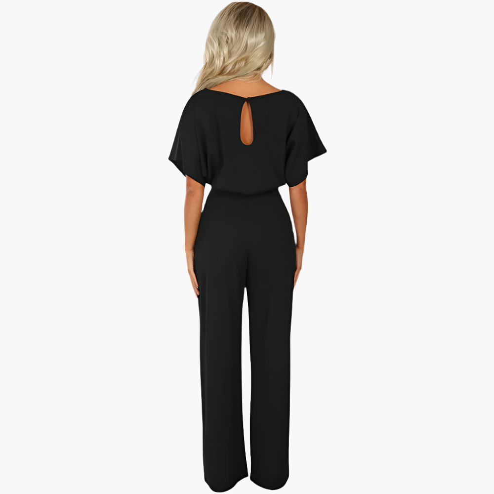 Women's Elegant Wide-Leg Belted Jumpsuit – Versatile Chic Outfit for Every Occasion
